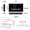 Unbranded 30 inch Electric Fireplace Inserts,in-Wall Recessed & Wall Mounted,Remote