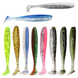 UTMACH Pack of 110 7 cm Hunted Rubber Fish Set Soft Bait Fishing Bait Shad Rubber Fish Set Artificial Bait Rubber for Perch Zander Pike Trout Freshwater Saltwater Fishing