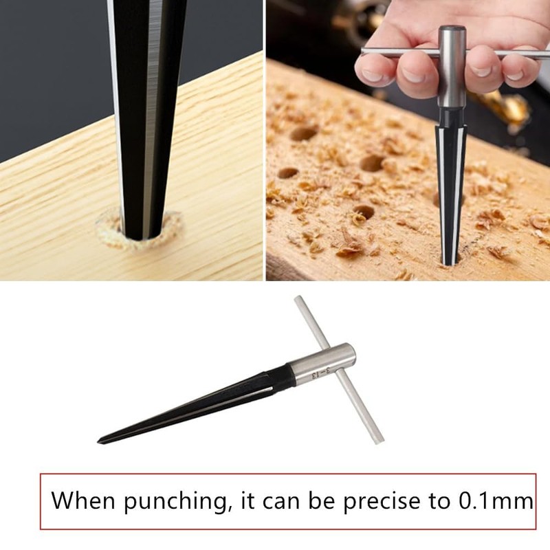 T Handle Tapered Reamer Set, 1/8"-1/2" & 3/16"-5/8" Straight Flute