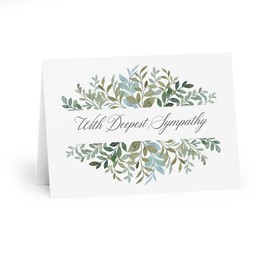Sympathy Card - With Deepest Sympathy - Elegant Floral Design - Condolence Card