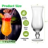 Cheardia 6 Pack Hurricane Glass, 14 oz Pina Colada Glasses