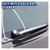 DUSCOKE Cute Dog Decal Car Rear Windshield Window Wiper Sticker,