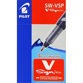 Pilot V Sign Pen Liquid Ink 2.0 mm Tip - Violet, Box of 12