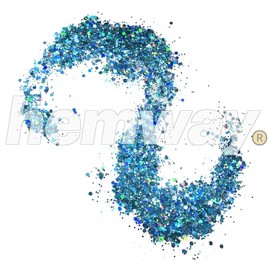 Hemway Turquoise Holographic Mix Glitter Chunky Multi Purpose Dust Powder Arts & Crafts Wine Glass Decoration Weddings Flowers Cosmetic Face Eye Body Nails Skin Hair Festival 100g