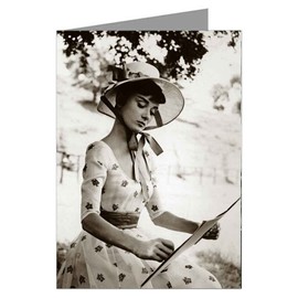 Epic Greeting Cards Twelve Notecards Of Audrey Hepburn Drawing, From The Movie Funny Face, Boxed Set