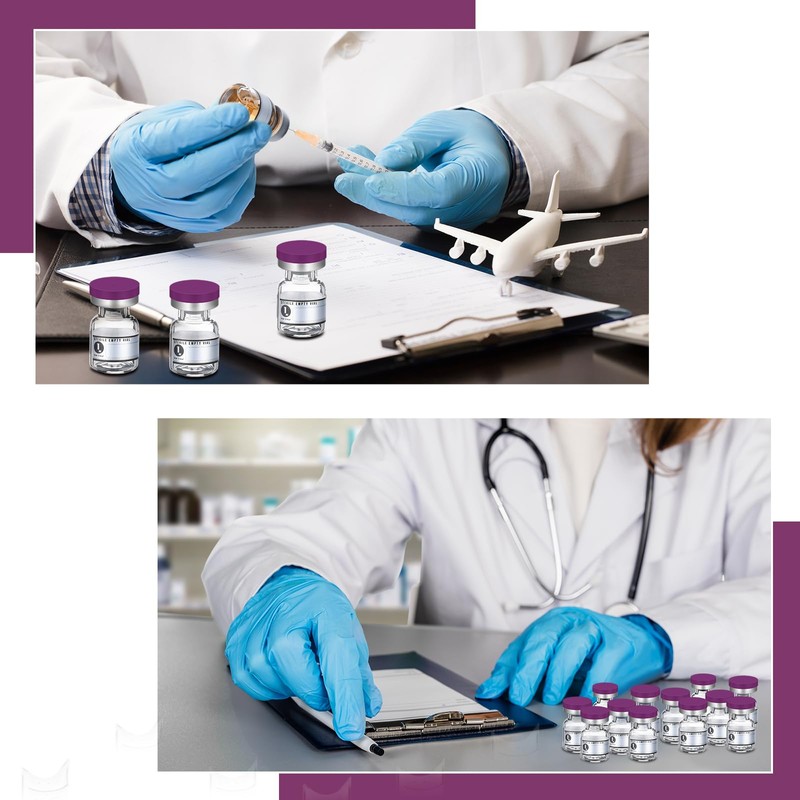 Threlaco 20 Pcs 1ml Sealed Sterile Empty Vials with Self