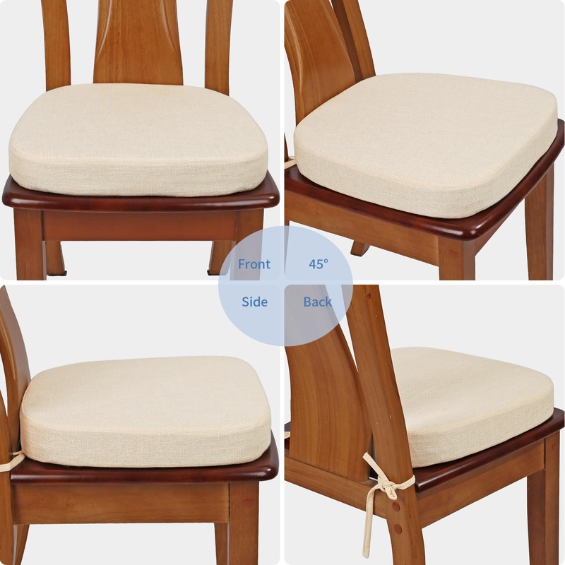 BUYUE Thickened 2.5" Dining Chair Cushions Set of 4, U-Shape