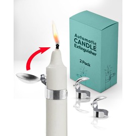OLEEK (2Pcs Automatic Candle Extinguisher, Candle Extinguisher Automatic Candle Snuffer, Candle Stick Swedish Candle Snuffer Automatic, Taper Candle Trimmer, Swedish Candle Extinguisher, Candle Set