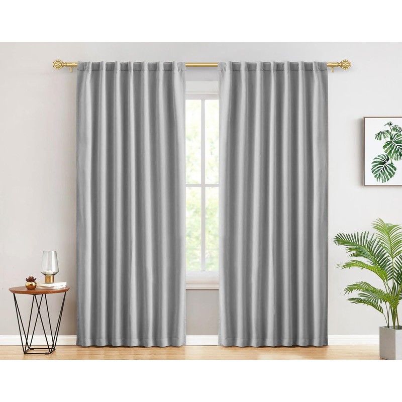Curtain Rods 2 Pack, HOTOZON Curtain Rods for Windows 28