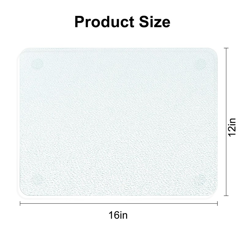 KimiDitt Tempered Glass Cutting Board, 12x16" Glass Cutting Board for