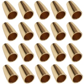 ONLYKXY - Juego de 40 cierres de cuerda de cono de aleación con forma de campana, cierre de hebilla de un solo agujero para tapón de extremo de cordón, Oro, 0.4cm/0.15inch