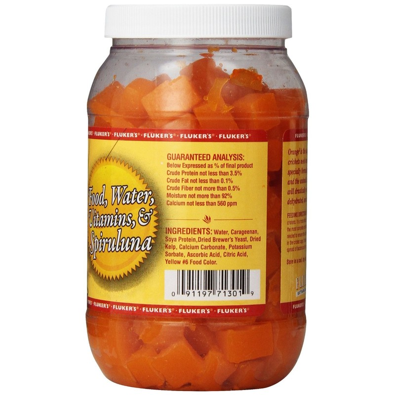 Fluker's Orange Cube Complete Cricket Diet, Gut Load Food for