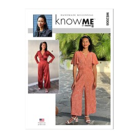 Know Me Misses' and Women's Jumpsuit Sewing Pattern Kit by Handmade Millennial, Design Code ME2008, Sizes 30W-32W-34W-36W-38W