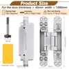 Upgraded Hidden Door Hinges 7 inch Silver Invisible Hinges Concealed
