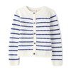 Gymboree,Girls,and Toddler Long Sleeve Cardigan Button Up Sweater,White Striped,7