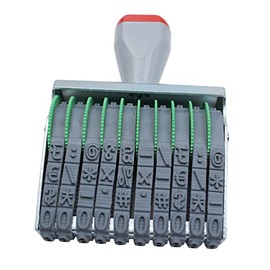 Sello de fecha con números de goma LINSHI, multifuncional, símbolo creativo, sellos de oficina, negocios, gris negro