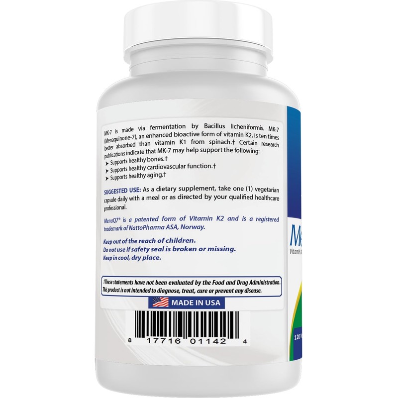 Best Naturals MK-7 Vitamin K2 100 mcg 120 ct (Pack