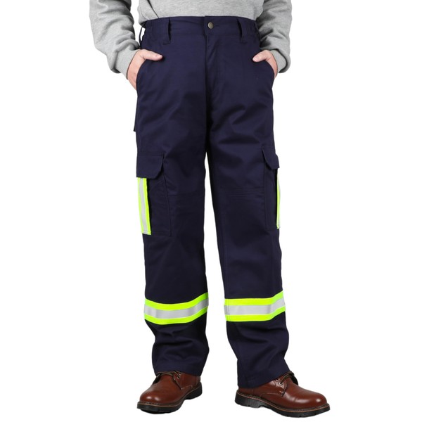 TICOMELA FR Pants High Visibility Cargo Pants NFPA2112 7.5oz Hi-Vis