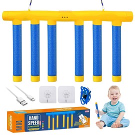Falling Sticks Game, Reaction Training Toy with Adjustable Speed, Hand-Eye Coordination Catching Game, 3 Speed Levels, Catch Sticks Game for Children and Adults