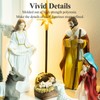 BEARAE 7Pcs LED Nativity Set for Christmas Indoor, Xmas Ornament