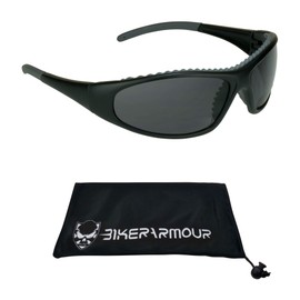 Motorcycle Bifocal Sunglasses 2.00 Rubber Cushion Padded with Polycarbonate Safety Smoke Lenses. Zorst-smk-20