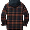 Legendary Whitetails Men's Flannel Shirt Jacket Quilted with Hood Polyfill