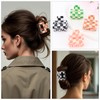 Norbiariz 4Pcs Checkerboard Hair Clips for Women, Cute Claw Clips