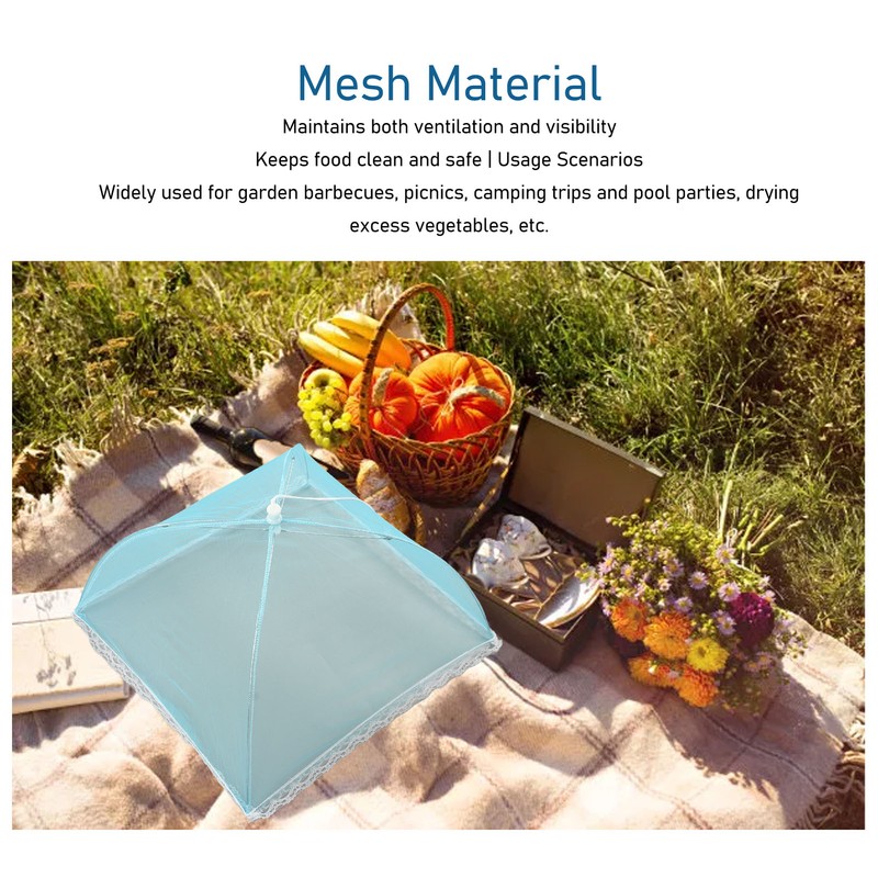5pcs Food Covers Collapsible Washable Reusable Portable Net Screen Mesh