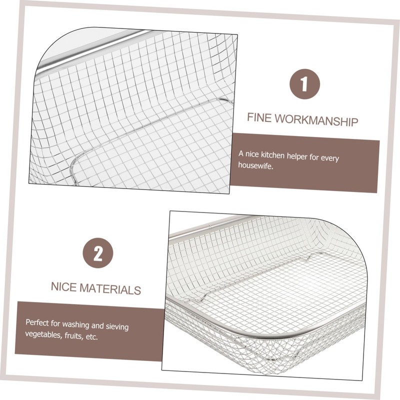 FONDOTIN 1pc Multi-Purpose Stainless Steel Drain Basket Sieve for Kitchen