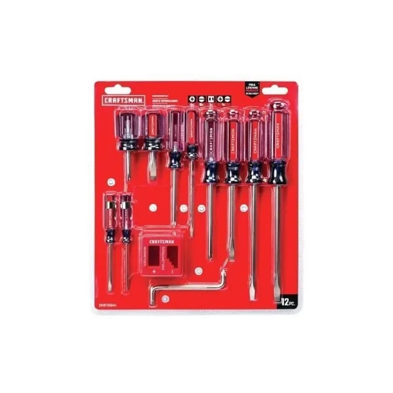 Juego De Destornilladores Craftsman, Surtidos, 12 Piezas cm