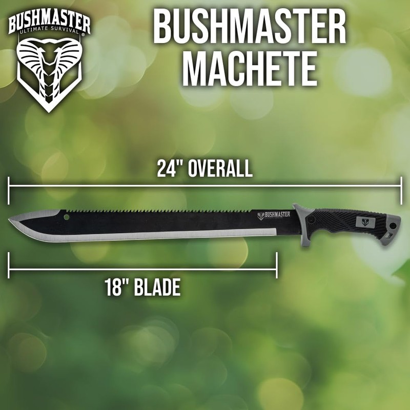 Bushmaster Stainless Steel Sawback Blade | High-Impact TPU Handle |