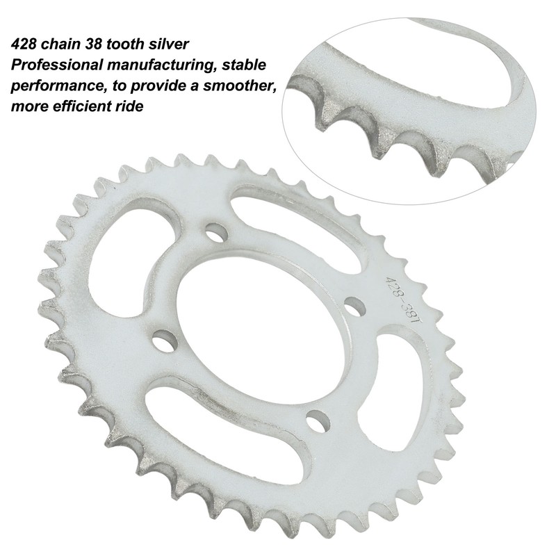 428 Chain 38 Tooth Rear Sprocket Steel Rear Drive Sprocket