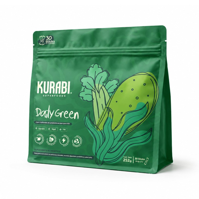 Daily Green Jugo Verde Con Probióticos Sabor Piña Con 30