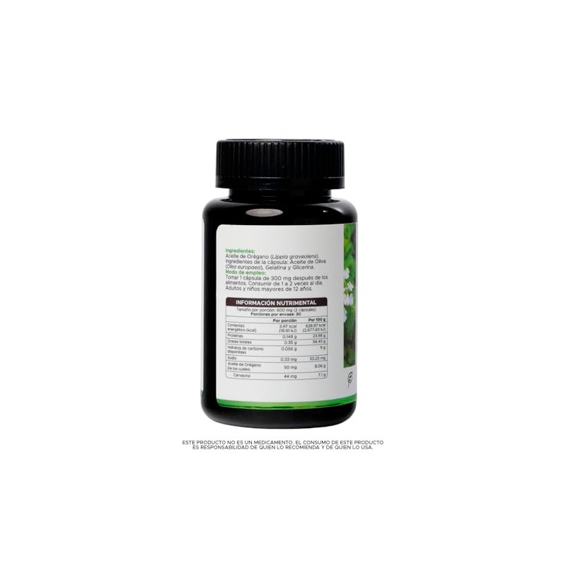 PACALLI Aceite de Orégano en Cápsulas · 88% Carvacrol ·