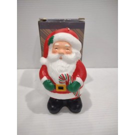 Avon Vintage Avon Jolly Santa Christmas Candle NIB 5.5" Holiday Decoration P