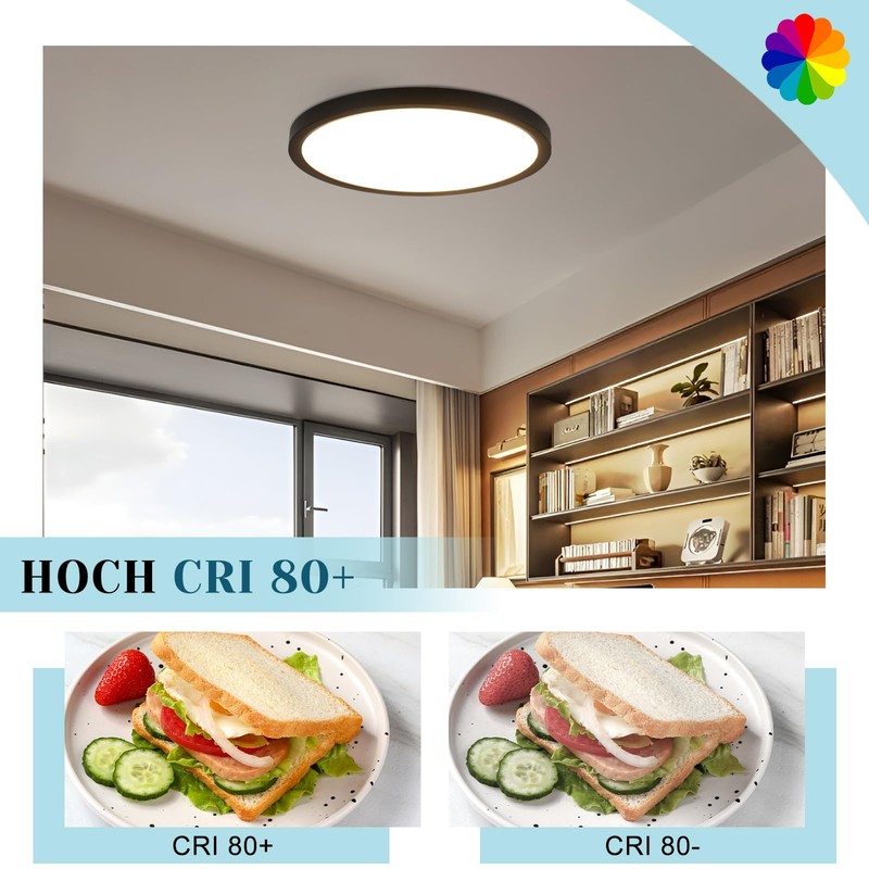 ZMH Ceiling Light LED Ceiling Light Bathroom - Diameter 30