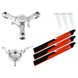 E-Flite MH CNC Triple Red Carbon Plastic Blades Conversion Set - BLADE INFUSION 180