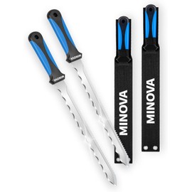 Insulation Knife with Sheath Stainless Steel Blade 11” Double Sided Insulation Cutter for Cutting Mineral Wool Insulation Sod Cutter Garden Knife for Lawn Repair (2)
