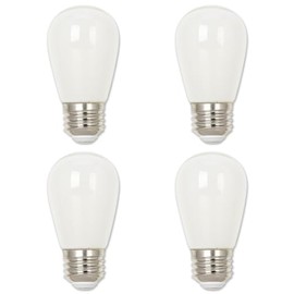 Westinghouse 5282020 1 Watt (15 Watt Equivalent) S14 Frosted LED Light Bulb, Medium Base, 4 Pack