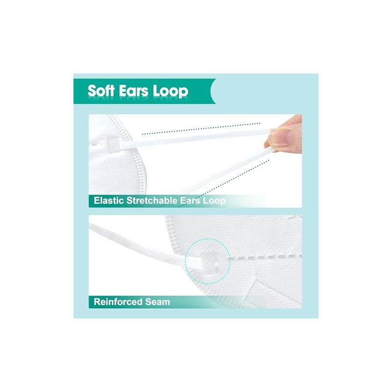 LEMENT KN95 Face Masks,100 Pack Breathable Cup Dust Disposable Masks
