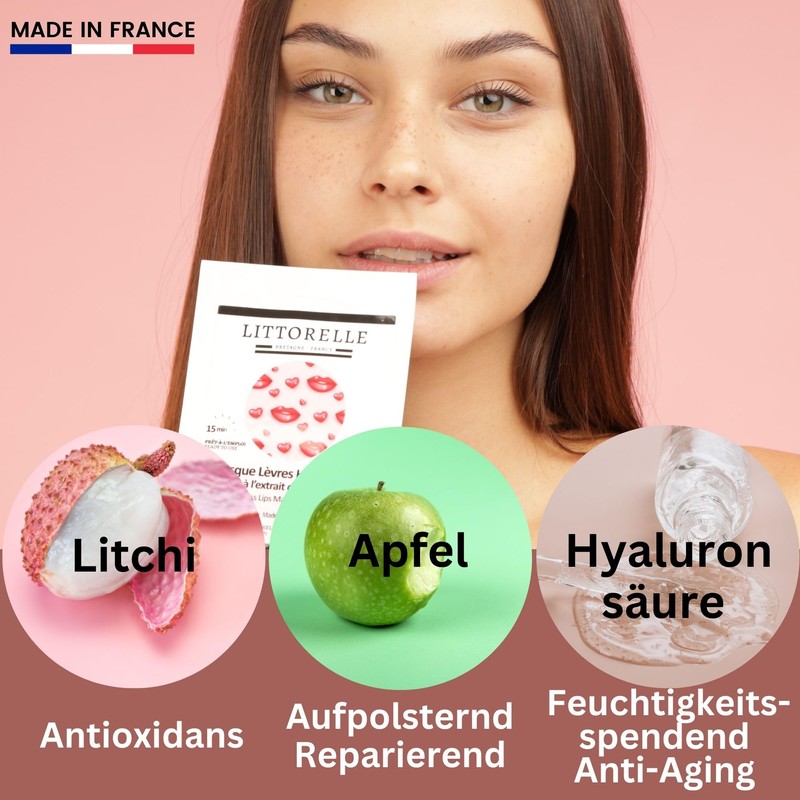 Lychee Moisturising, Plumping and Anti-Ageing Lip Mask - Hydrogel Lip