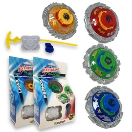 #sbabam Extreme Blade Metal Effect Children's Spinner - Pack of 2 Different Sets - Fast and Accurate Metallic Effect Spinning Tops for Challenges with Friends, for Ages 3+
