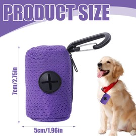 NHQZ Pack of 2 waste bag dispensers, dog waste bag dispenser, waste bag holder, dog bag dispenser, waste bag dispenser for dogs, B, multicoloured