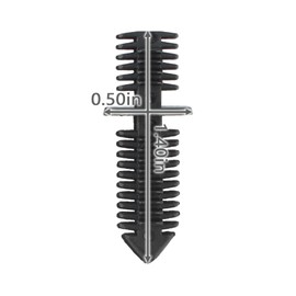 Topkidame 30pcs Double End Xmas Tree Retainer Clip Fastener 11/32" Stem Diameter Black Nylon