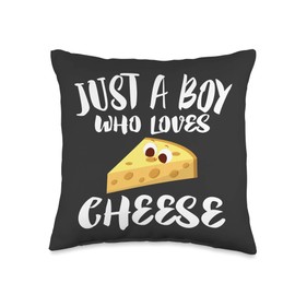 Just A Boy Who Loves Cheese Throw Pillow
