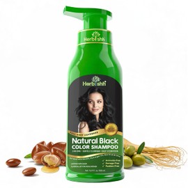 Herbishh - Champú colorante para cabello gris, champú con tinte natural para el cabello, colorea el cabello en minutos, dura hasta 3 o 4 semanas, 500 