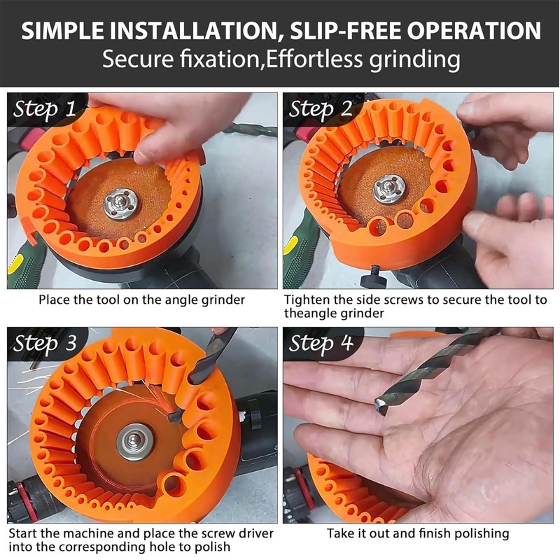Drill Sharpener Tool, Handheld Drill Bit Sharpener, Drill Grinding Angle