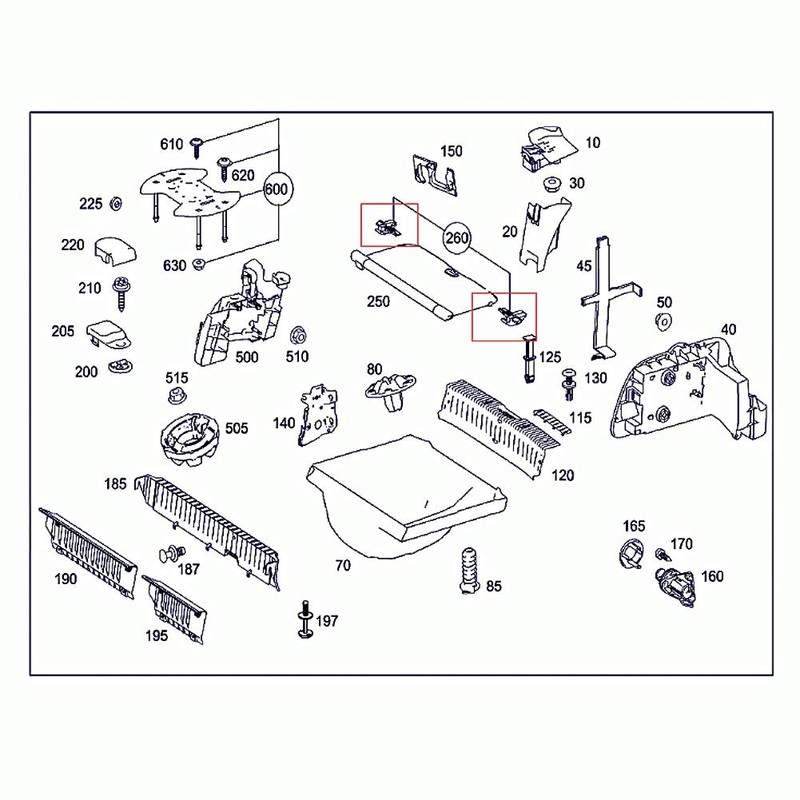 Boot Cover Clip, Pack of 2 Parcel Shelf Clip A16969302849051