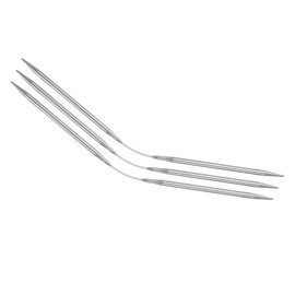 uxcell 3Pcs Size US 8 (5mm) Double-Pointed Flexible Knitting Needles 9 Inch(23cm) Stainless Steel Needle for Handmade Projects DIY Knitting