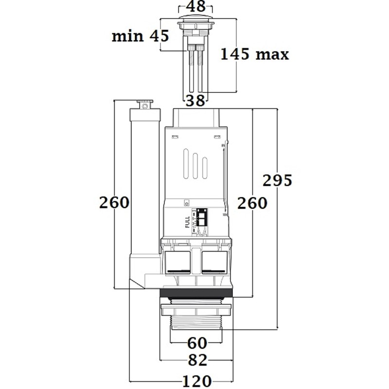 Dual Volume Flush Mechanism 3/6L
